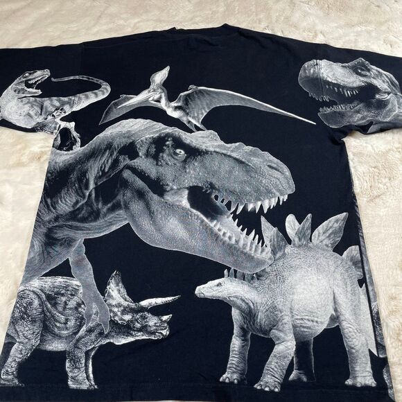 Vintage All Over Print Jurassic Park T-Shirt “The Lost World” T Rex Mens XL - Picture 5 of 9